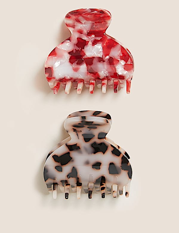 Lot de 2 barrettes à motif écaille de tortue et bouledogue - LU
