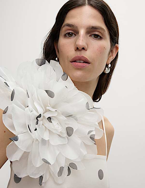 Μίνι ίσιο πουά φόρεμα με τετράγωνη λαιμόκοψη - GR