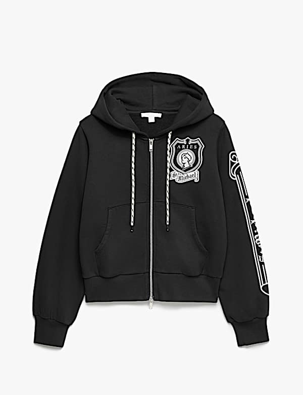 Sweat &agrave; capuche 100 % coton imprim&eacute; - CA