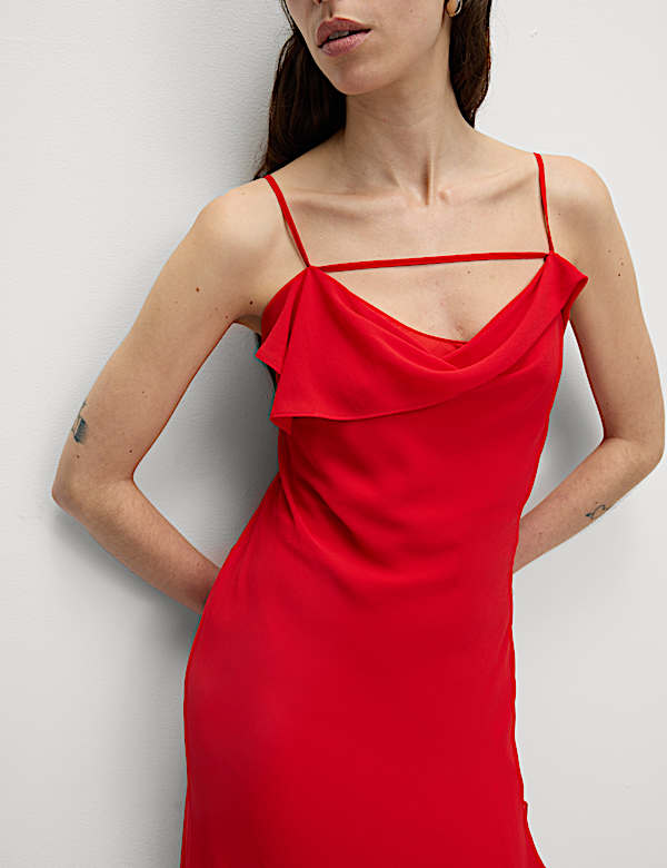 Cowl Neck Midaxi Slip Dress - CZ