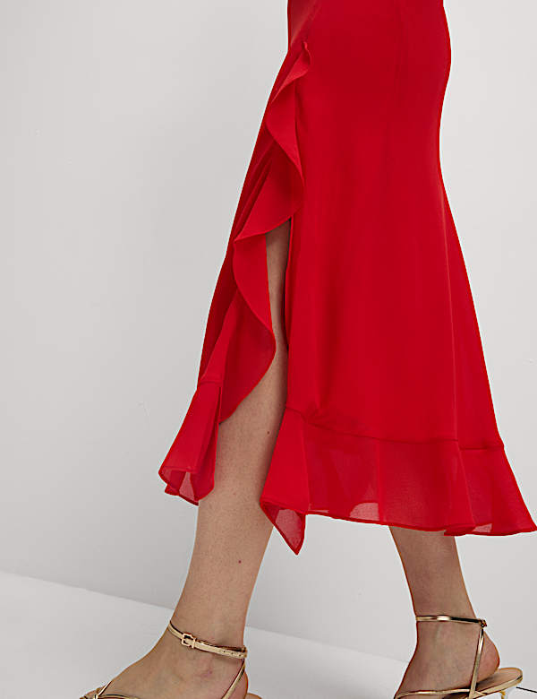 Cowl Neck Midaxi Slip Dress - CZ