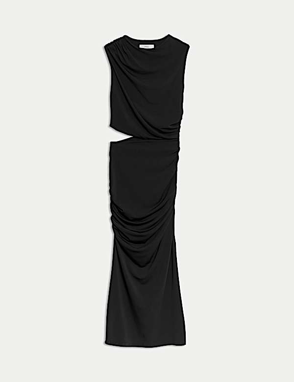 One Shoulder Midi Bodycon Dress - PL