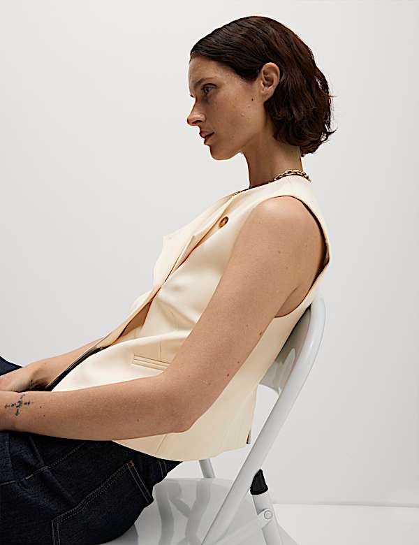 Tailored Asymmetric Waistcoat - NL