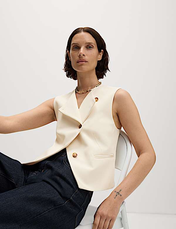 Tailored Asymmetric Waistcoat - NL