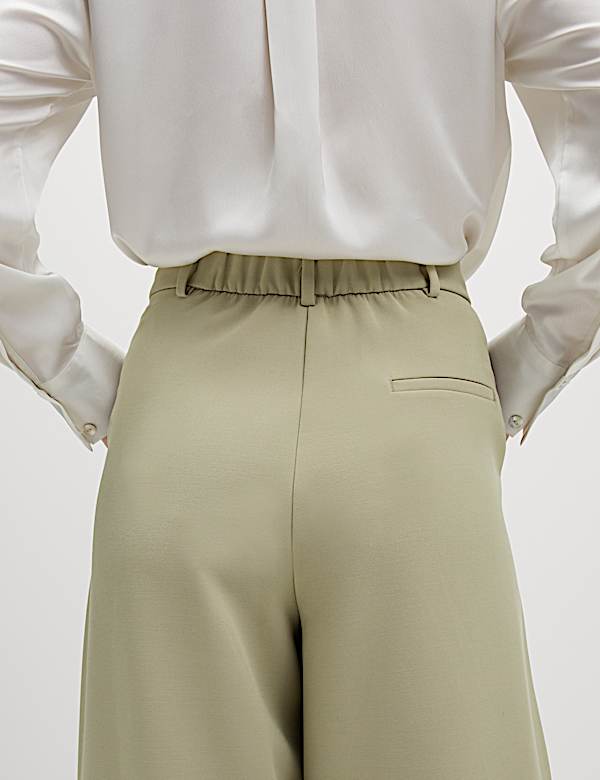 Tailored Pleat Front Barrel Leg Trousers - FI
