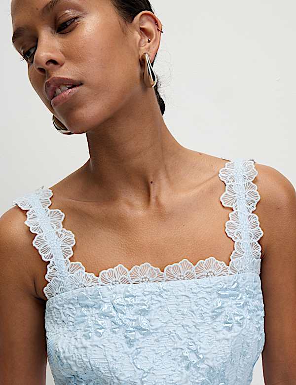 Jacquard Lace Mini Dress | ICE BLUE | Dresses | M&S NZ