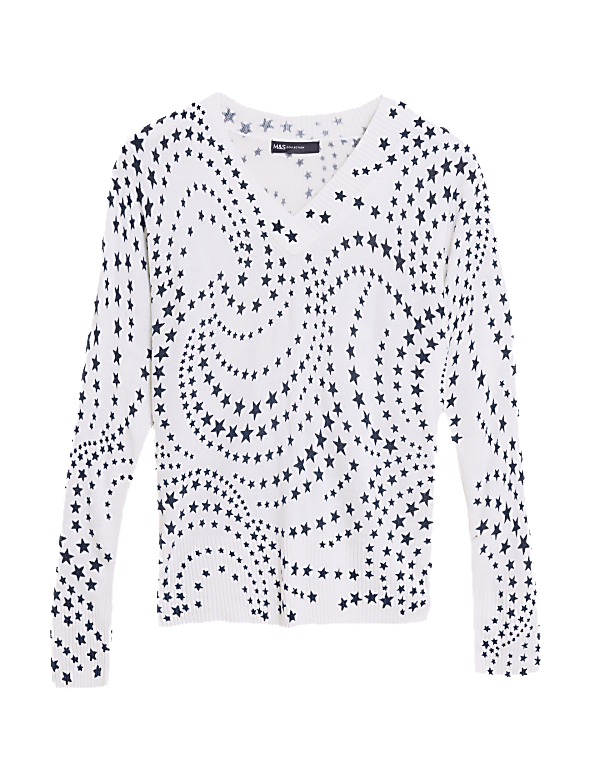 Supersoft Star V-Neck Relaxed Jumper