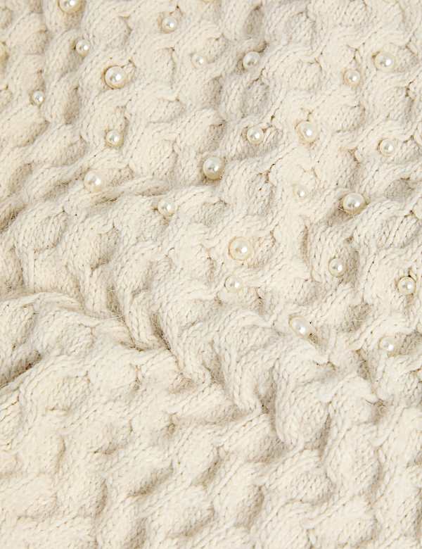 Cable Knit Embellished Jumper