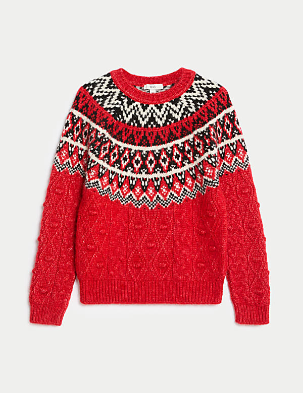 Jersey con escote cerrado Fair Isle - ES