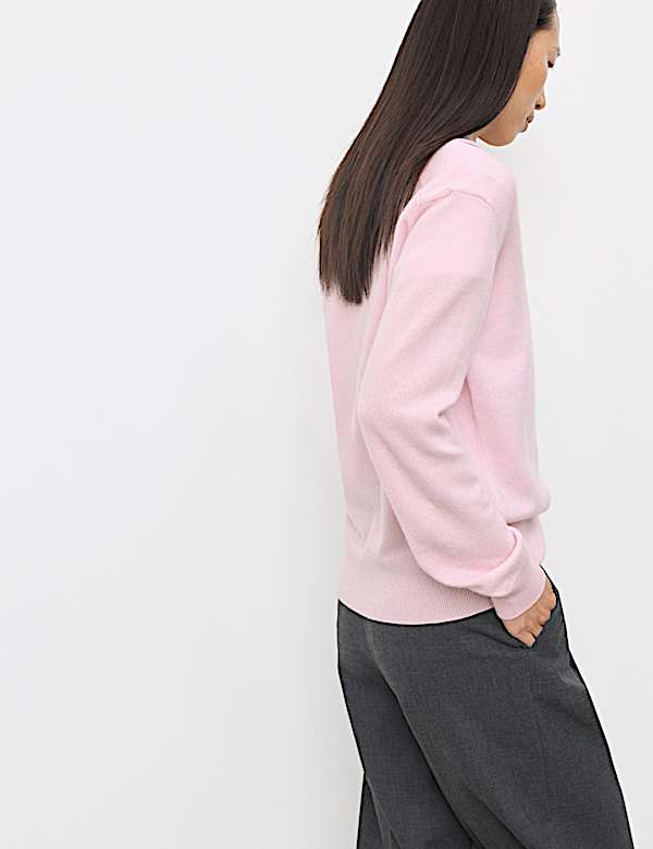 Relaxed Fit Strickoberteil aus reinem Kaschmir - AT