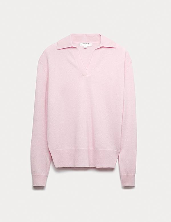 Relaxed Fit Strickoberteil aus reinem Kaschmir - AT