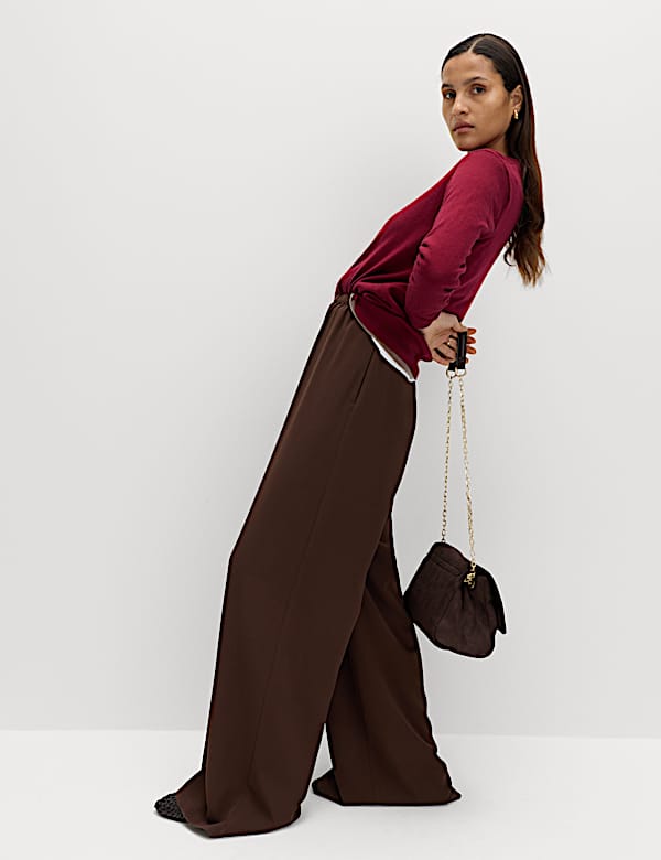 Pure Merino Wool Collared Button Front Jumper - JP