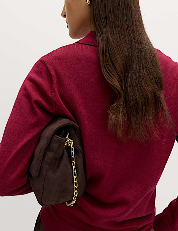 Pure Merino Wool Collared Button Front Jumper - JP