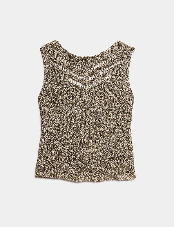 Metallic Vest With Cotton - AT