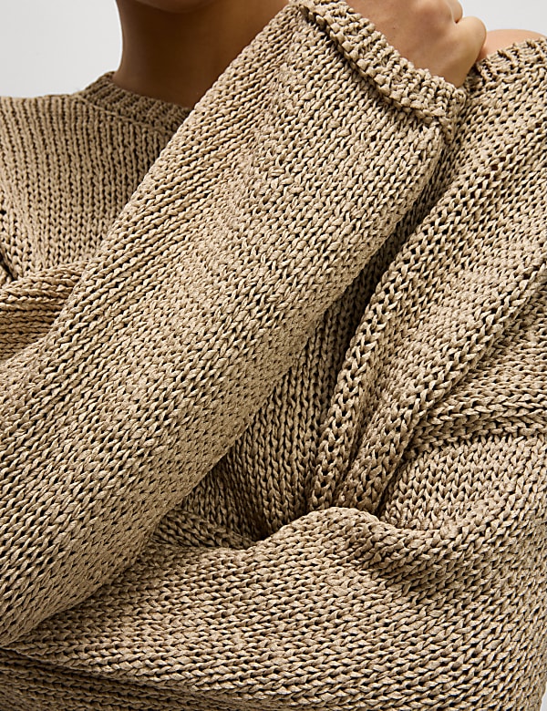 Pull textur&eacute; &agrave; col rond - CH