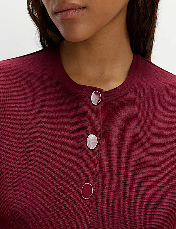Crew Neck Button Through Waistcoat - IT