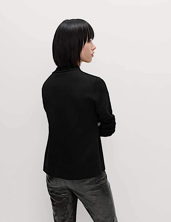 Collared Knitted Jacket - MX