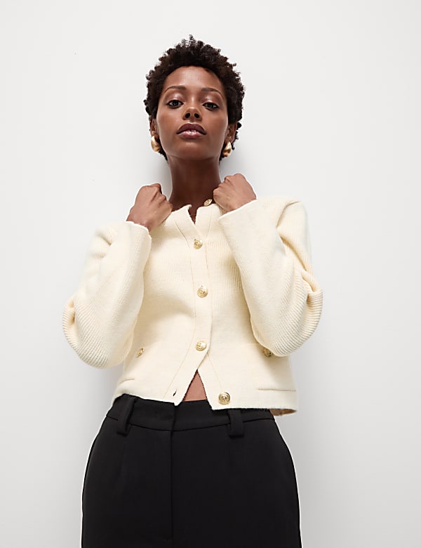 Crew Neck Cardigan