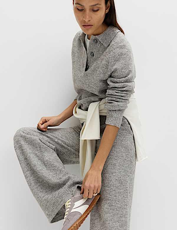 Trui met kraag en knoopsluiting - NL