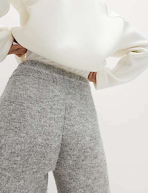 Wide Leg Knitted Trousers - JP