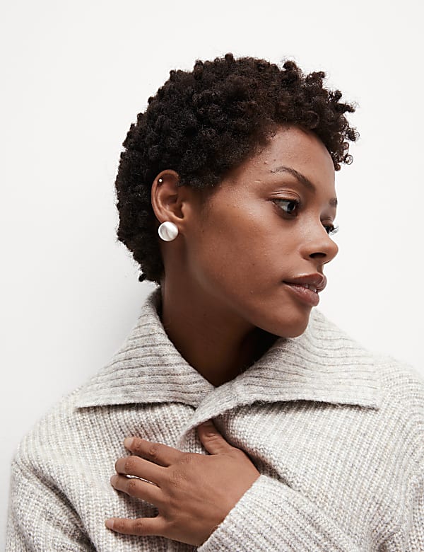 Ribbed Longline Cardigan with Alpaca Wool