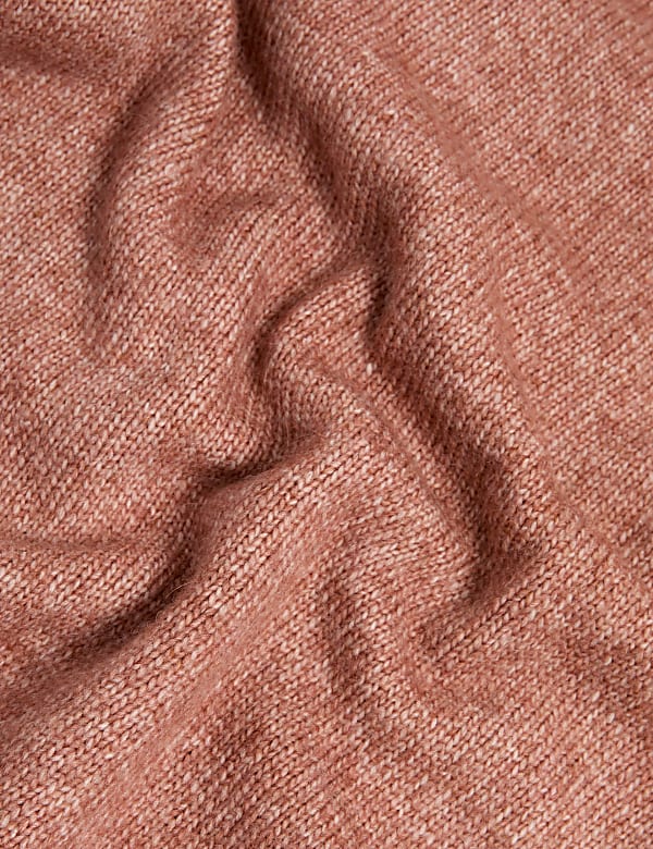 Strukturierter Pullover mit Alpakawolle, Trichterkragen - DE