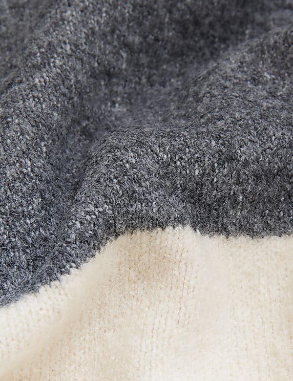 Striped Roll Neck Longline Jumper