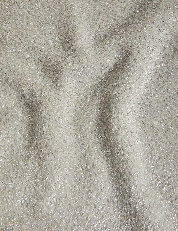 Ombre Tinsel Crew Neck Relaxed Jumper