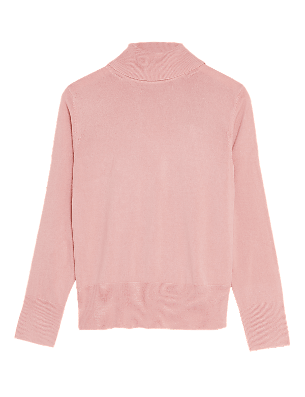 Pure Acrylic Plain Turtle Neck Jumper