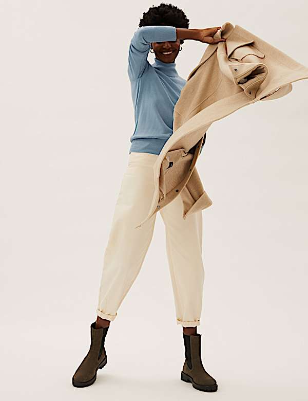 Jersey de cuello vuelto supersuave - US