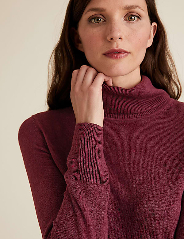 Supersoft Textured Roll Neck Jumper