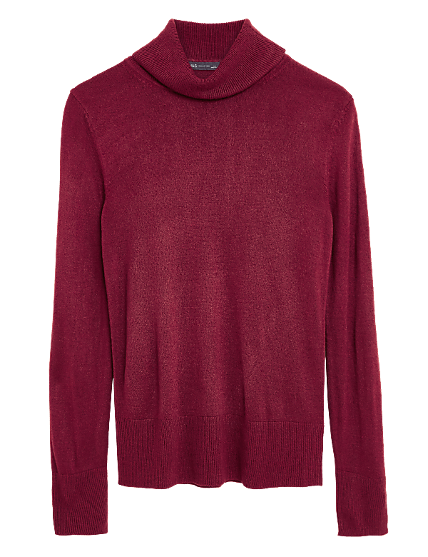 Supersoft Textured Roll Neck Jumper