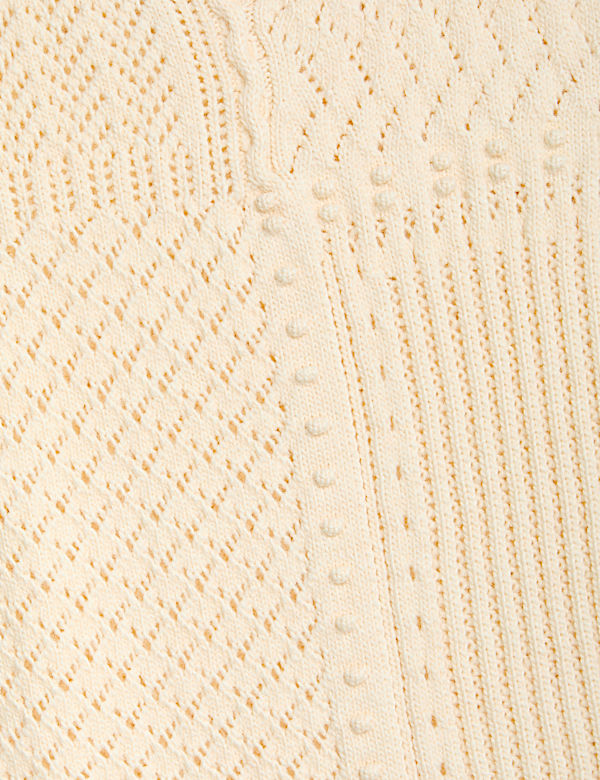 Textured Whipstitch Knitted Vest Top
