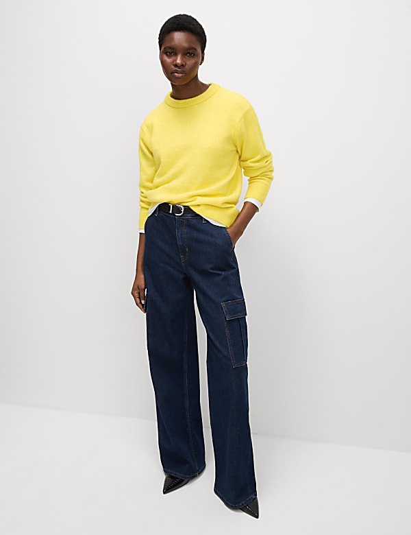 Textured Relaxed Jumper with Alpaca - CZ
