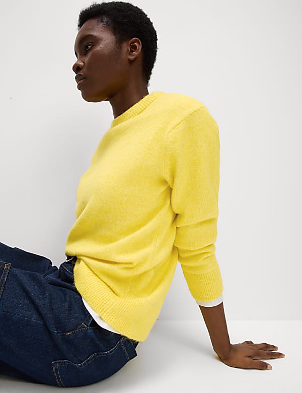 Textured Relaxed Jumper with Alpaca - CZ