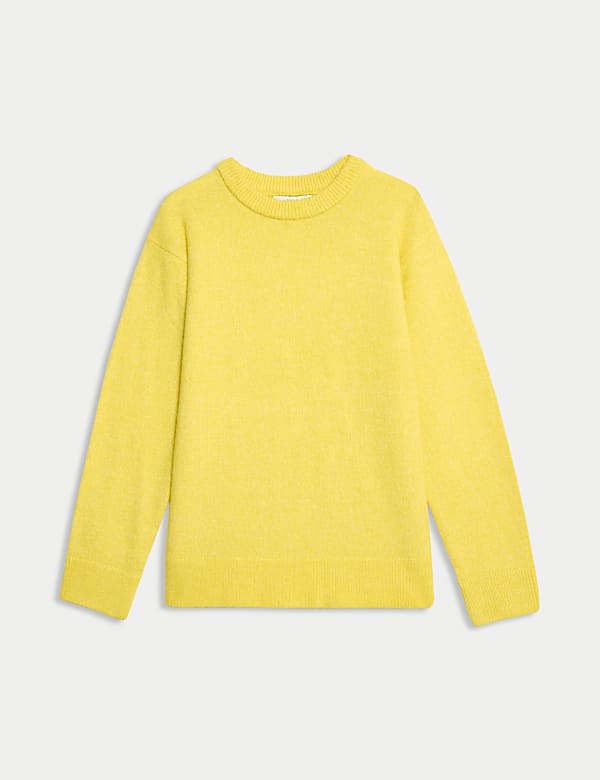 Textured Relaxed Jumper with Alpaca - CZ