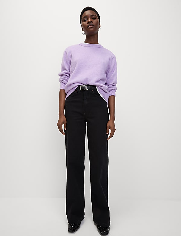 Textured Relaxed Jumper with Alpaca - CA