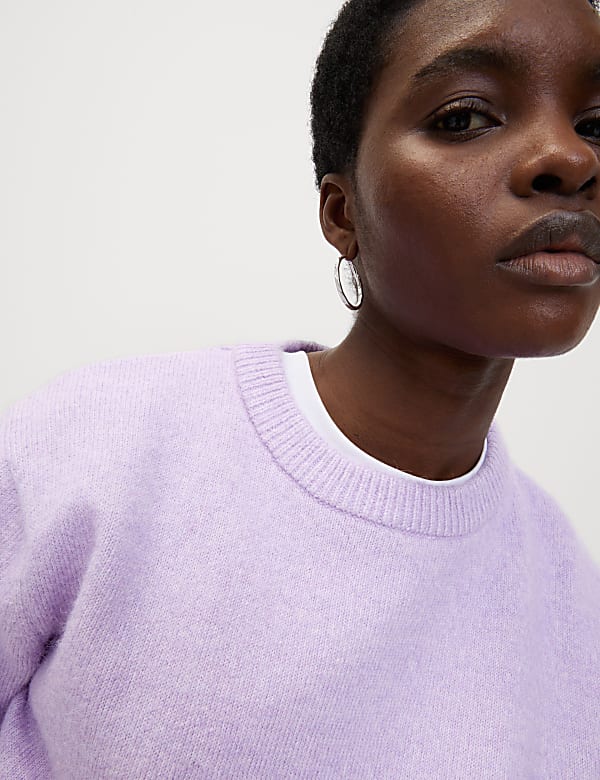Textured Relaxed Jumper with Alpaca - CA