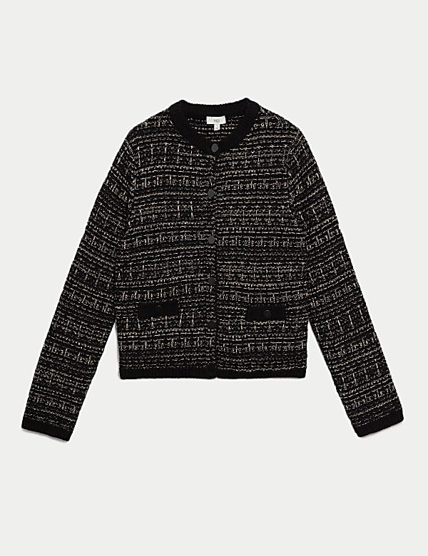 M&s long black cardigan top