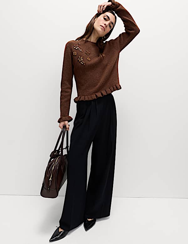 Gem Embellished Jumper with Wool - GR