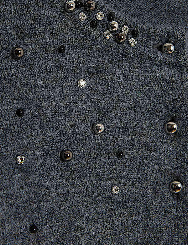 Embellished Cropped Cardigan