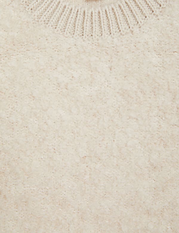 Textured Crew Neck Knitted Vest