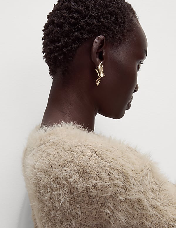 Textured Crew Neck Jumper - BG