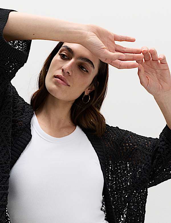 Textured Edge to Edge Longline Cardigan - IT