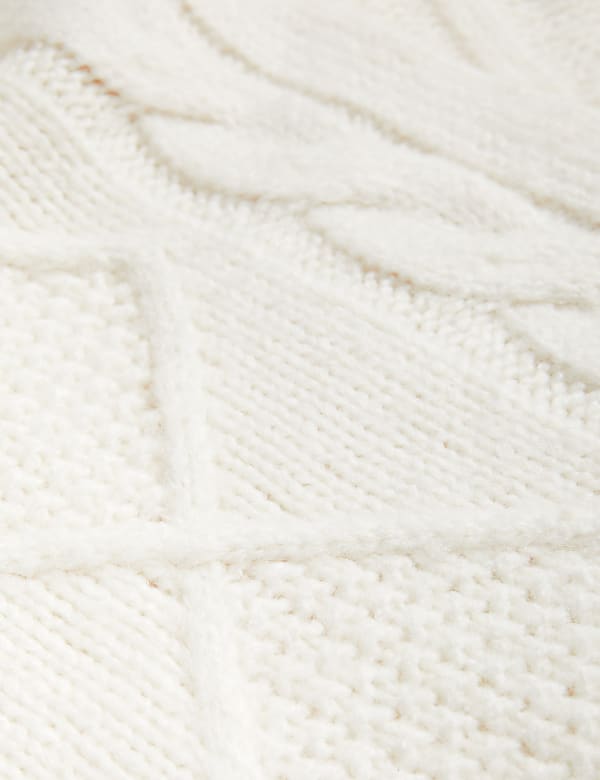 Cable Knit Edge to Edge Longline Cardigan