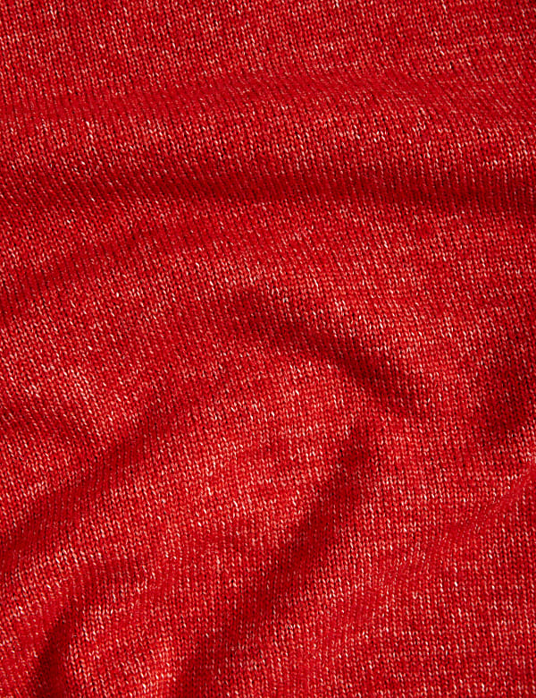 Textured Crew Neck Relaxed Jumper with Wool