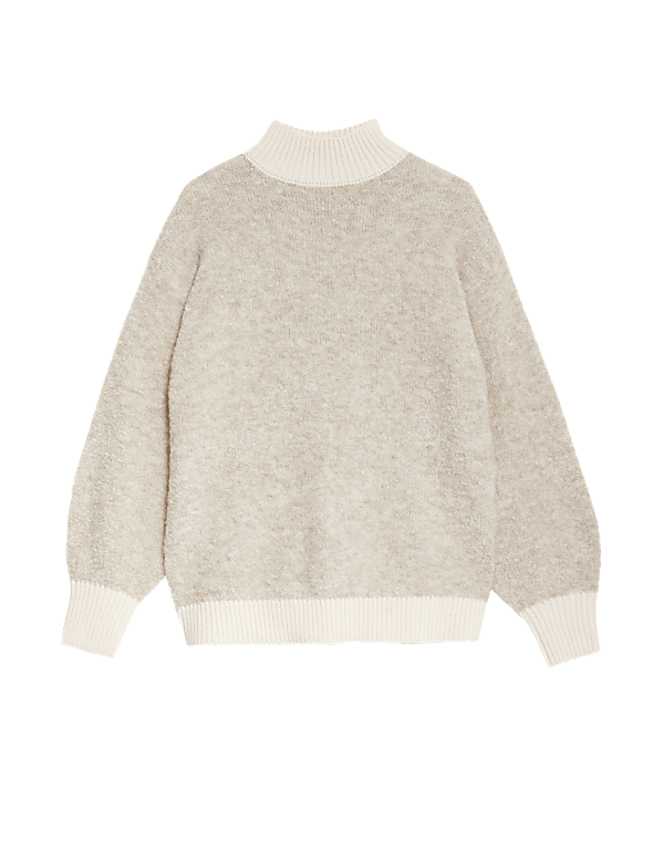Textured Funnel Neck Jumper