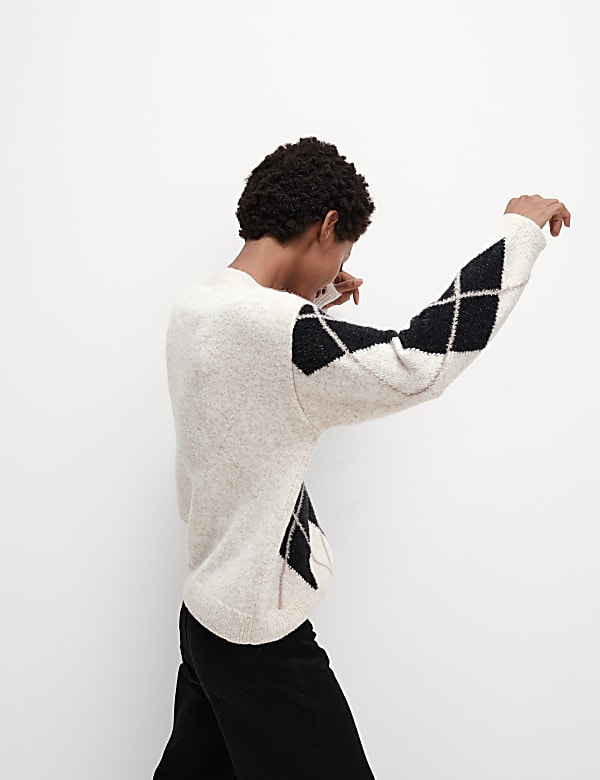 Tinsel Argyle Jumper - DE
