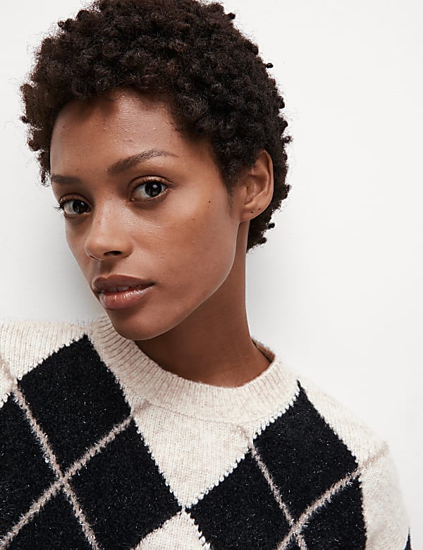 Tinsel Argyle Jumper - DE