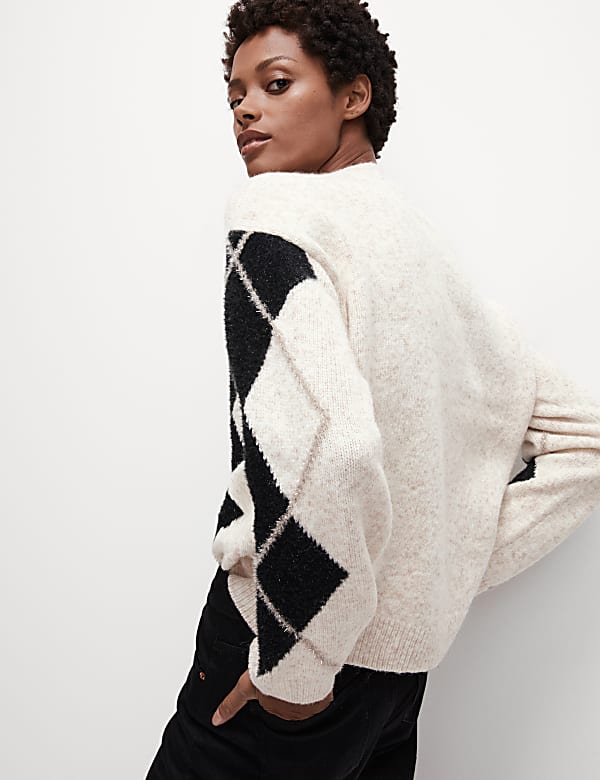 Tinsel Argyle Jumper - DE